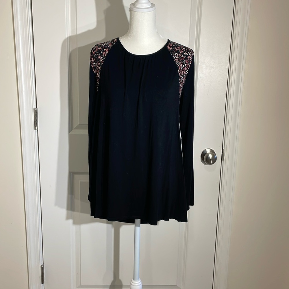 Black long sleeve top